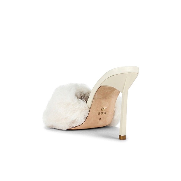 RAYE the Label White Faux Fur Heel - Picture 4 of 8